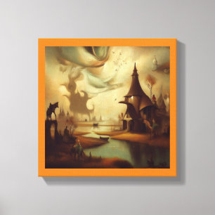 Fantasy Painting 3 - Mediaeval Landscape Canvas Print