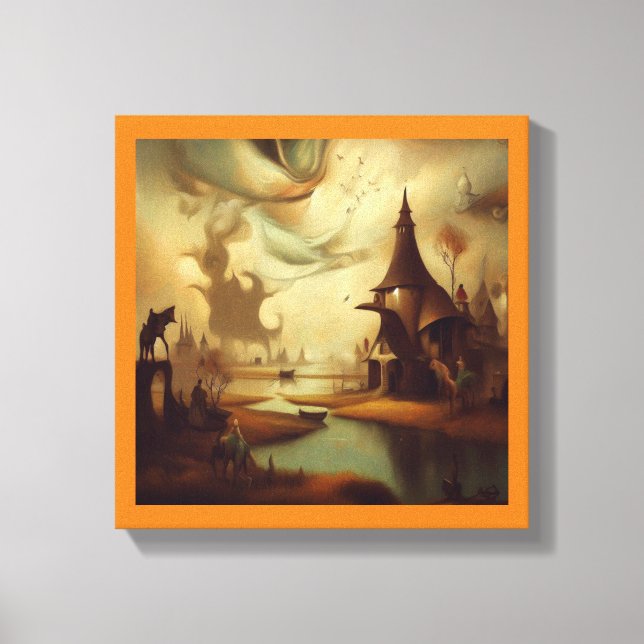 Fantasy Painting 3 - Mediaeval Landscape Canvas Print (Front)