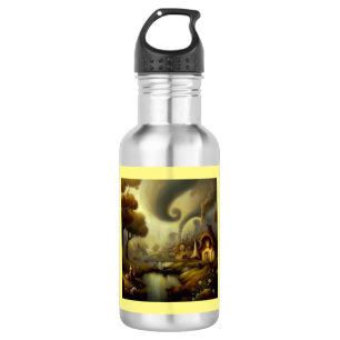 Fantasy Painting 5  - Village Landscape 532 Ml Water Bottle