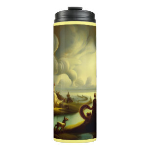 Fantasy Painting 6 - Village Landscape Thermal Tumbler