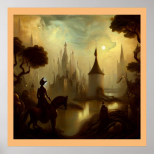 Fantasy Painting 8  - Horseback Rider Poster