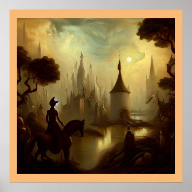 Fantasy Painting 8  - Horseback Rider Poster (Front)