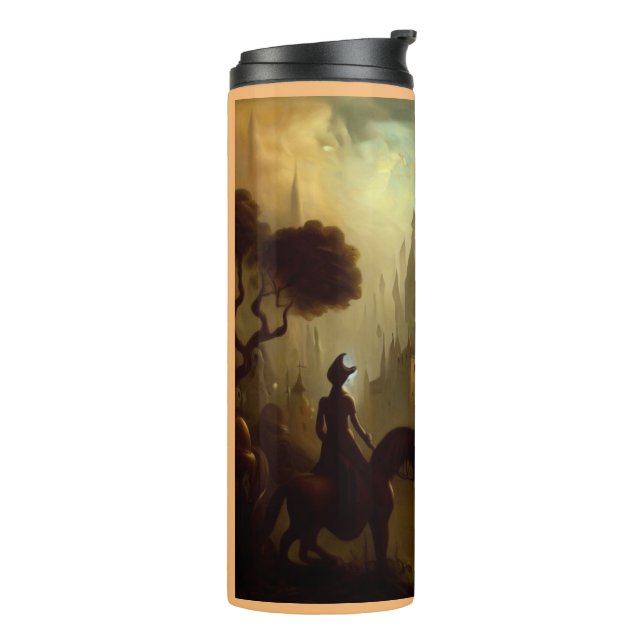 Fantasy Painting 8  - Horseback Rider Thermal Tumbler (Rotated Left)