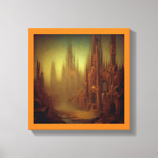 Fantasy Painting 9 - Abandoned City Canvas Print