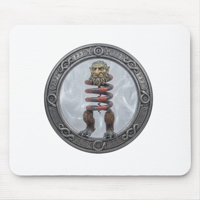 Fantasy: Part Troll Part Coral Snake Mouse Mat (Front)