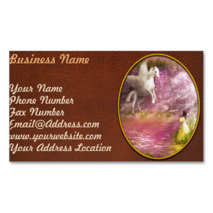 Fantasy - Pegasus - The enchanted garden Magnetic Business Card