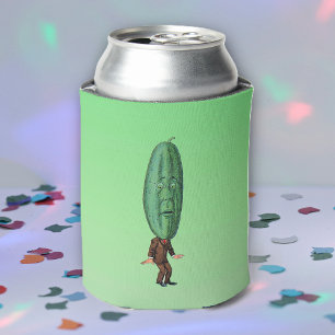 Fantasy Pickle Man Brown Suit Can Cooler