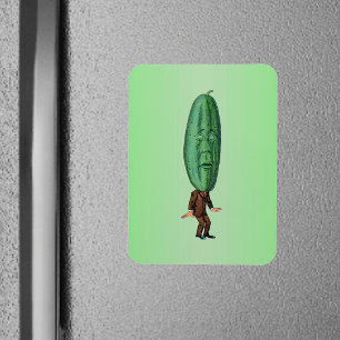 Fantasy Pickle Man Brown Suit Magnet