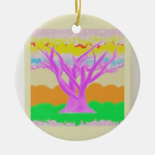 Fantasy picture parade with soft paster colors ceramic tree decoration