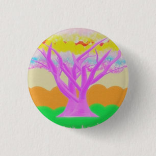 Fantasy picture parade with soft paster colours 3 cm round badge