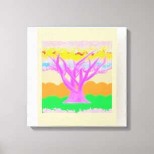Fantasy picture parade with soft paster colours canvas print