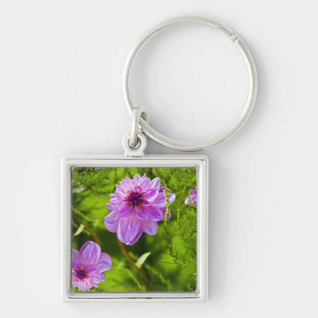 Fantasy Pink Dahlia Key Ring (Front)