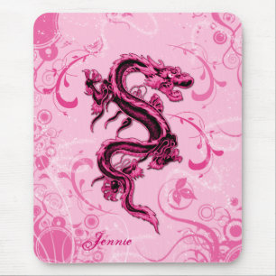 Fantasy Pink Dragon Mouse Pad
