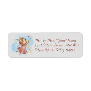 Fantasy Pink Fairy Light Grey Address Labels