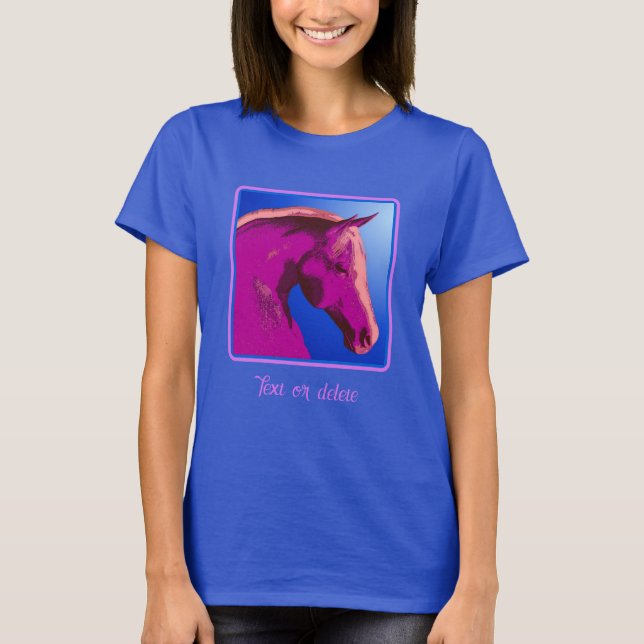 Fantasy Pink Horse Face Personalised T-Shirt (Front)