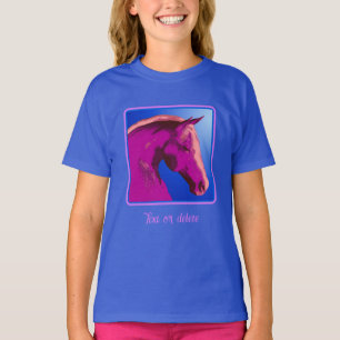 Fantasy Pink Horse Face Personalised  T-Shirt