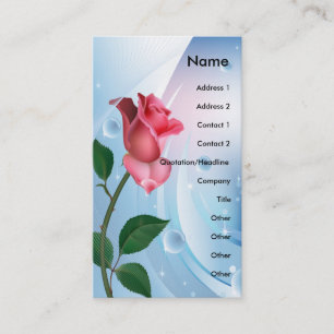 FANTASY PINK ROSE BUSINESS CARD