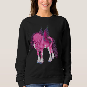 Fantasy Pixie Fairy Clydesdale Horse Sweatshirt