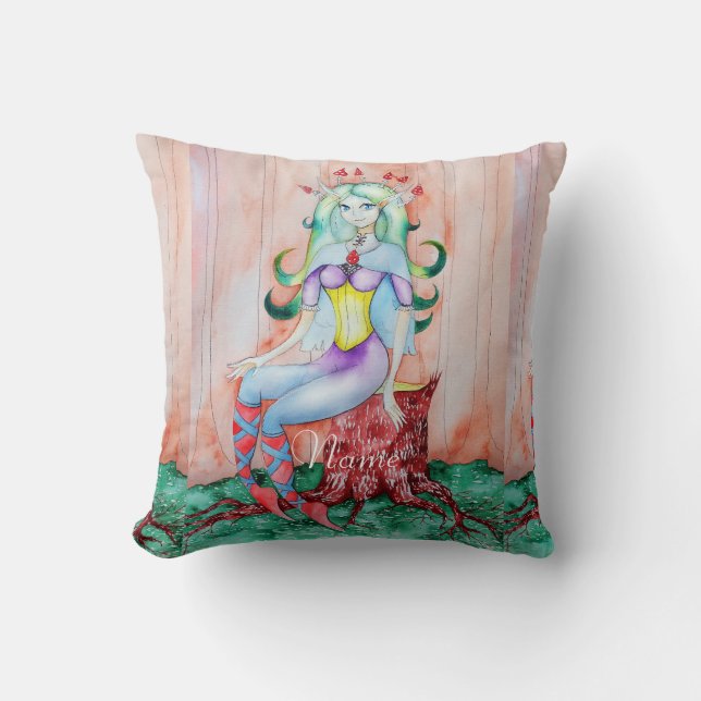 Fantasy Pixie Fairy Thunder_Cove Cushion (Front)