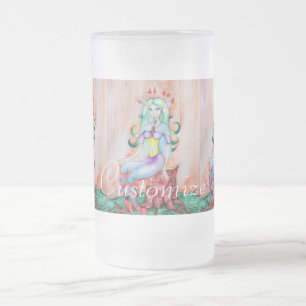 Fantasy Pixie Fairy Thunder_Cove Frosted Glass Beer Mug