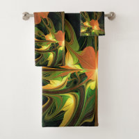 Fantasy Plant Abstract Green Rust Brown Fractal