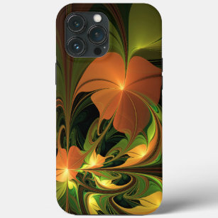 Fantasy Plant Abstract Green Rust Brown Fractal Case-Mate iPhone Case