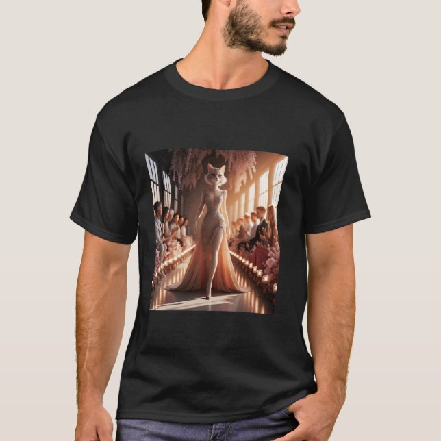 Fantasy Podium Beautiful Cat T-Shirt (Front)