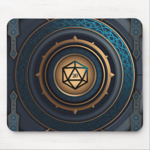 Fantasy Polyhedral D20 Dice Tabletop RPG Mouse Mat