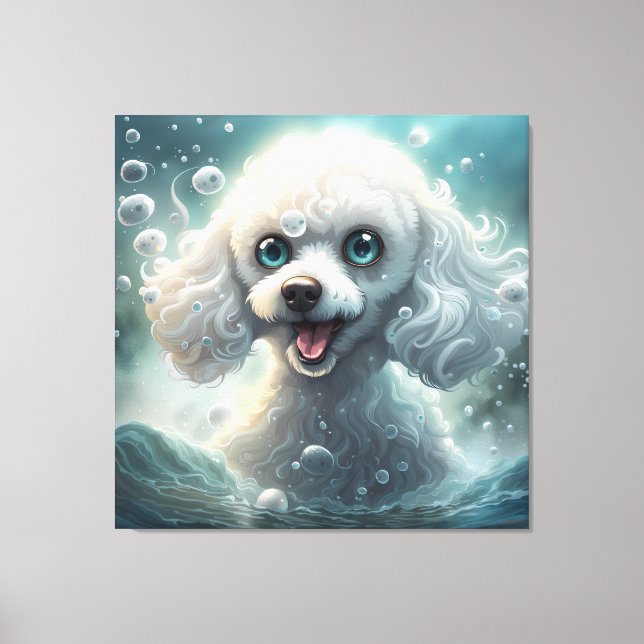 Fantasy Poodle - Premium Wrapped Canvas (Gloss) (Front)
