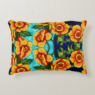 Fantasy Poppies Throw Pillow