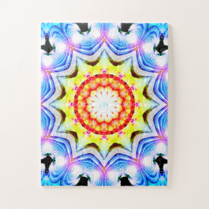 Fantasy Priest Mage Magial Vibrant Mandela Jigsaw Puzzle