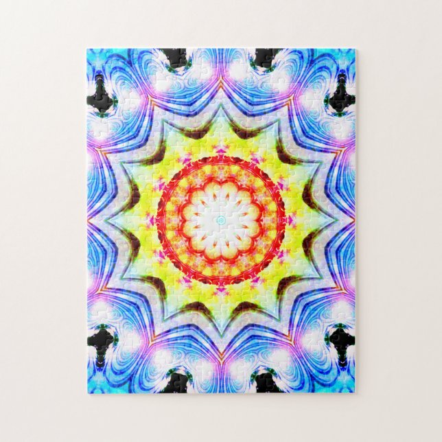 Fantasy Priest Mage Magial Vibrant Mandela Jigsaw Puzzle (Vertical)