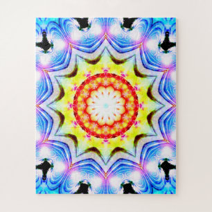 Fantasy Priest Mage Magial Vibrant Mandela Jigsaw Puzzle