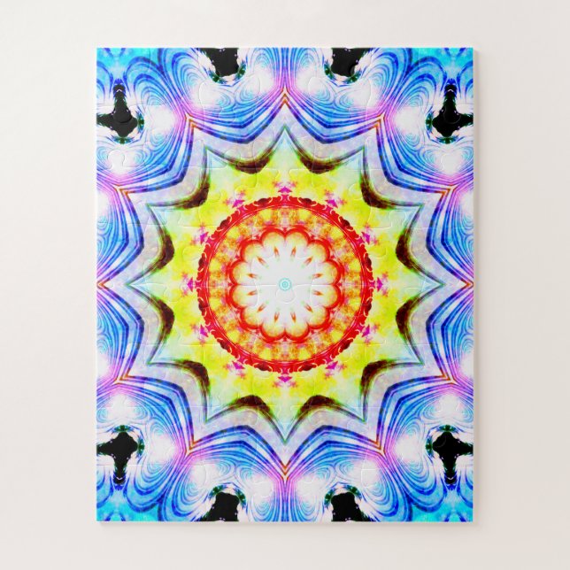 Fantasy Priest Mage Magial Vibrant Mandela Jigsaw Puzzle (Vertical)