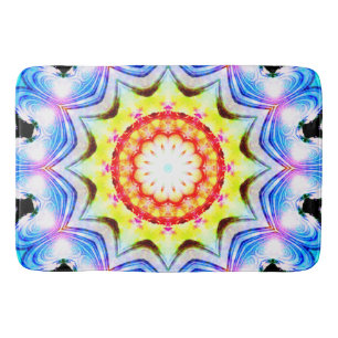 Fantasy Priest Mage Magical Vibrant Mandela Bath Mat