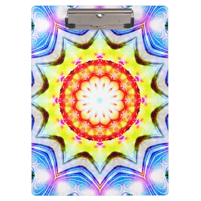 Fantasy Priest Mage Magical Vibrant Mandela Clipboard (Front)