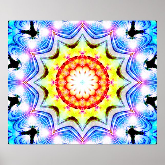 Fantasy Priest Mage Magical Vibrant Mandela Poster (Front)