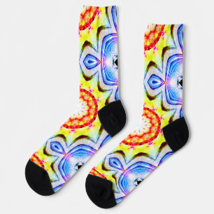 Fantasy Priest Mage Magical Vibrant Mandela Socks