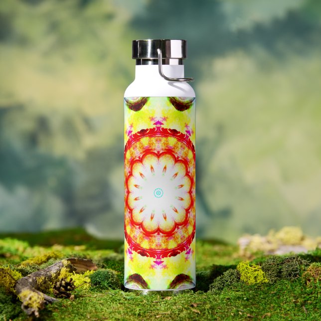 Fantasy Priest Mage Magical Vibrant Mandela Water Bottle (Outdoor)