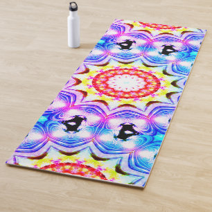 Fantasy Priest Mage Magical Vibrant Mandela Yoga Mat