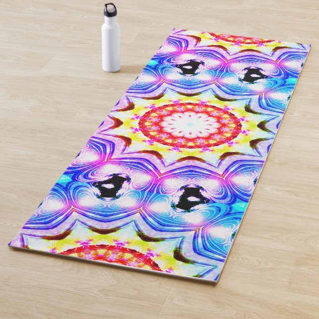 Fantasy Priest Mage Magical Vibrant Mandela Yoga Mat (In Situ)