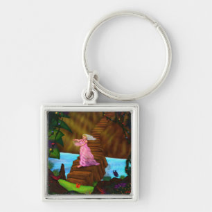 fantasy priest woman with crystal flower jungle key ring