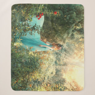 Fantasy Princess: Summer Nature Vintage. Sherpa Blanket