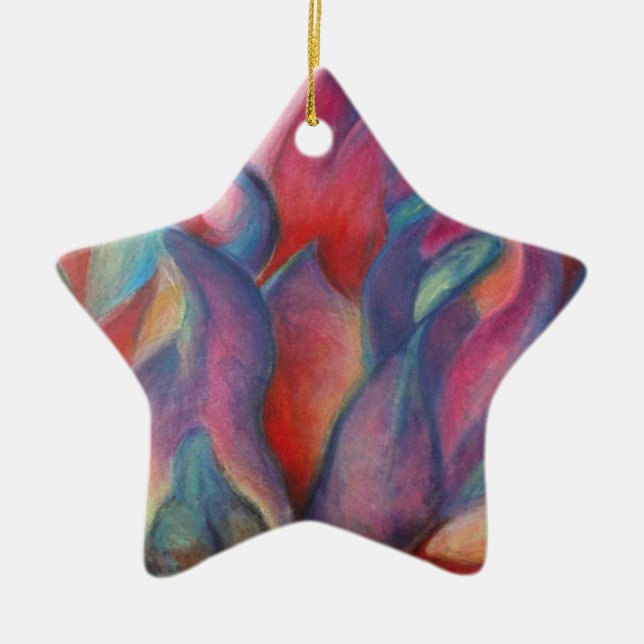 Fantasy Protea Ceramic Tree Decoration (Front)