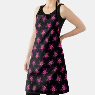 Fantasy Purple Pink Flower Apron