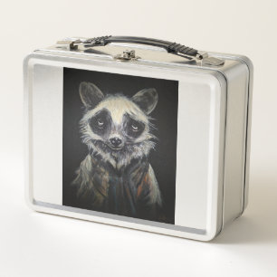 Fantasy Racoon Metal Lunchbox