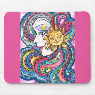 Fantasy Rainbow and Sun Mousepad