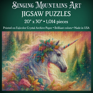 Fantasy Rainbow Dreamy Unicorn Jigsaw Puzzle
