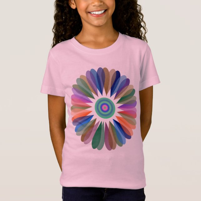 Fantasy Rainbow Flower T-Shirt (Front)
