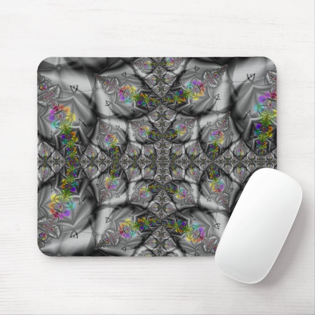 Fantasy | Rainbow Fractal Art Mouse Mat (With Mouse)